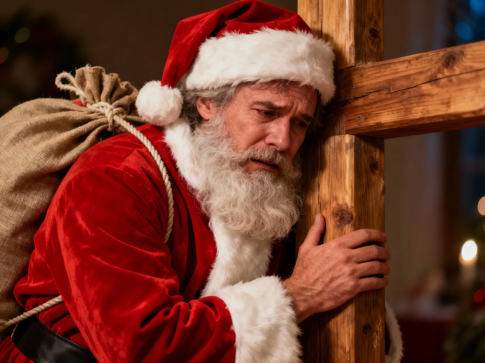 Selv julenissen kan få vondt i ryggen!